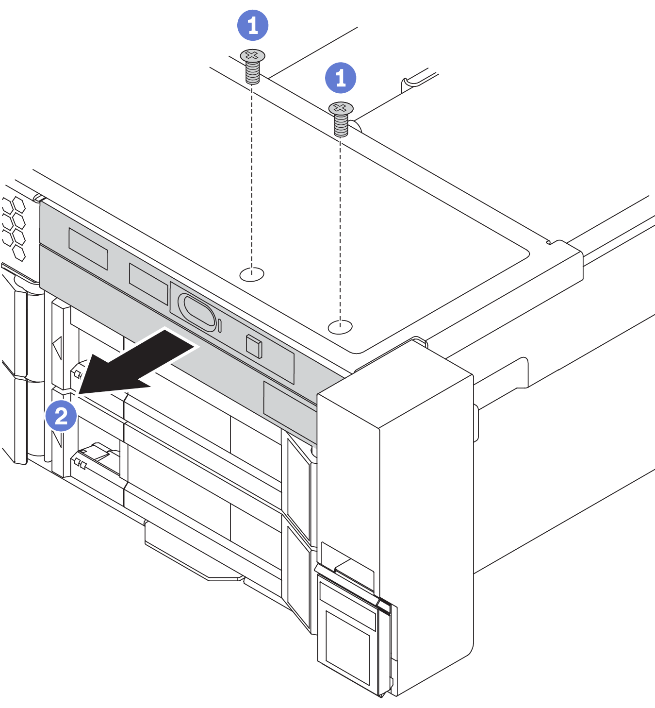 Front I/O assembly removal