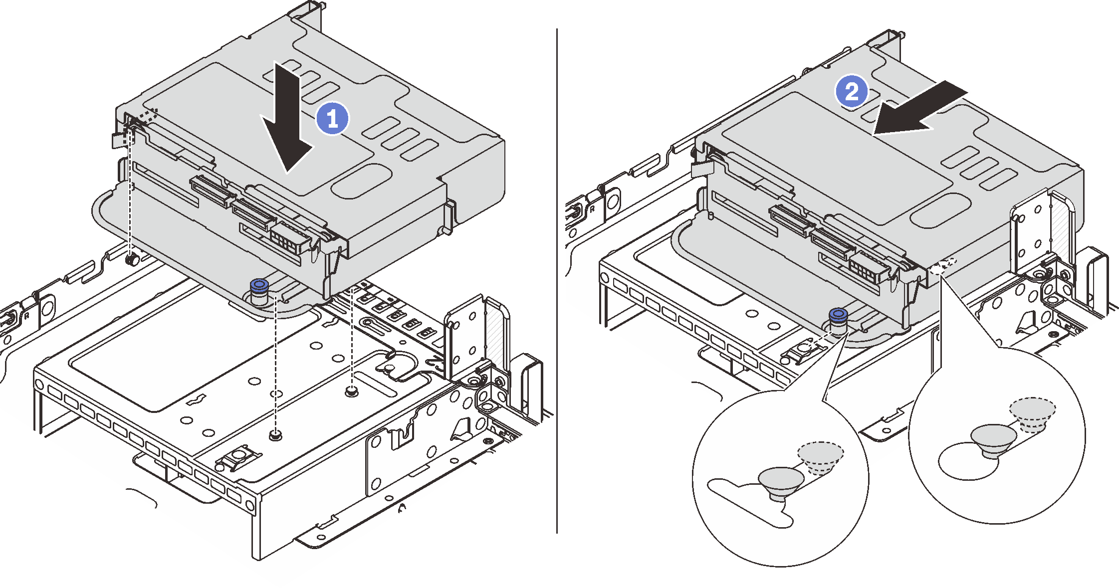 Installing the 4 x 2.5-inch rear drive cage