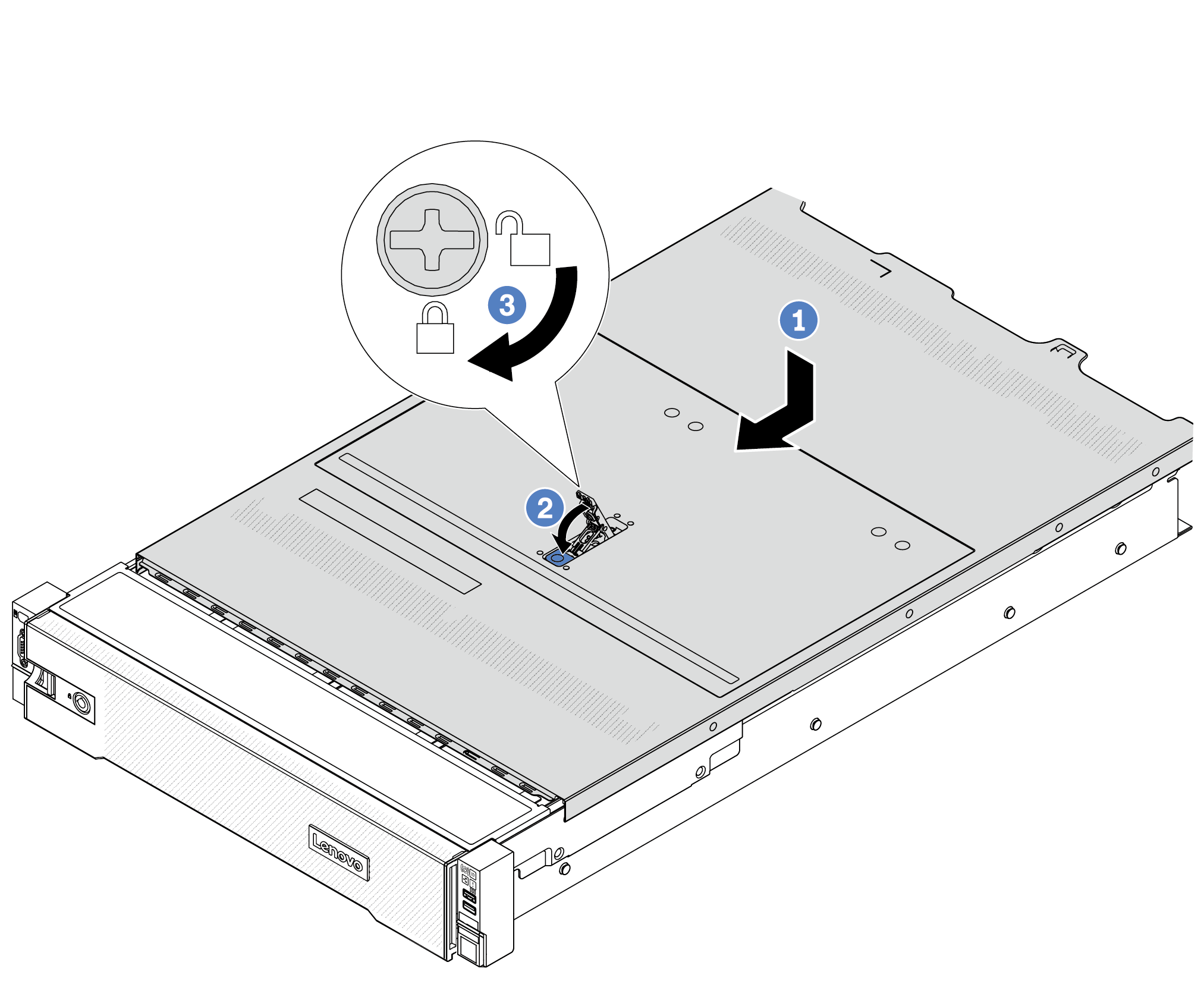 Top cover installation