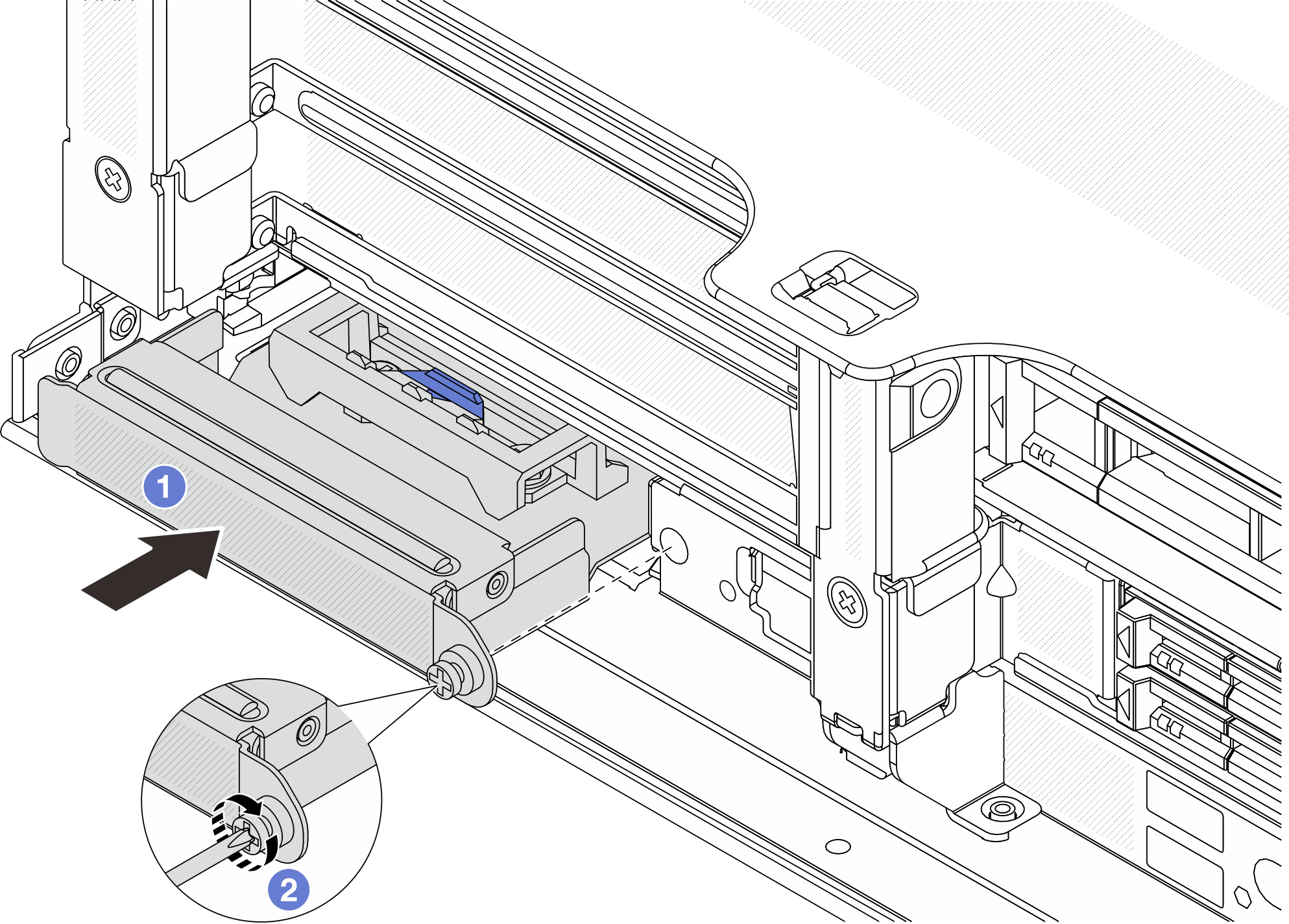 Installing the rear OCP interposer card