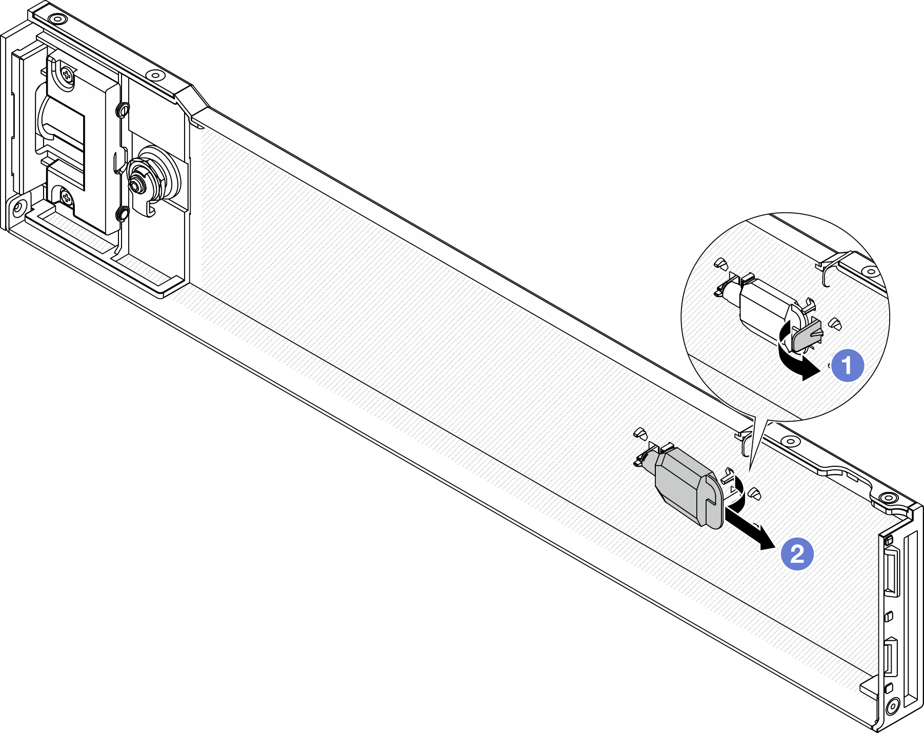 Remove the key from inside of the security bezel.