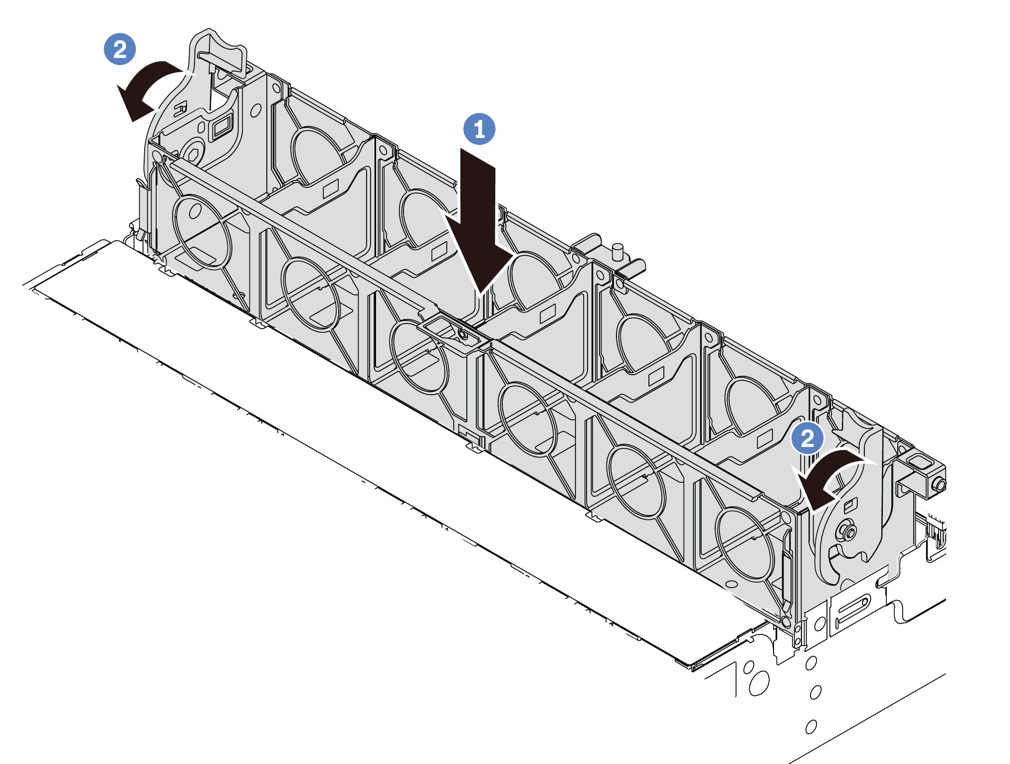 System fan cage installation