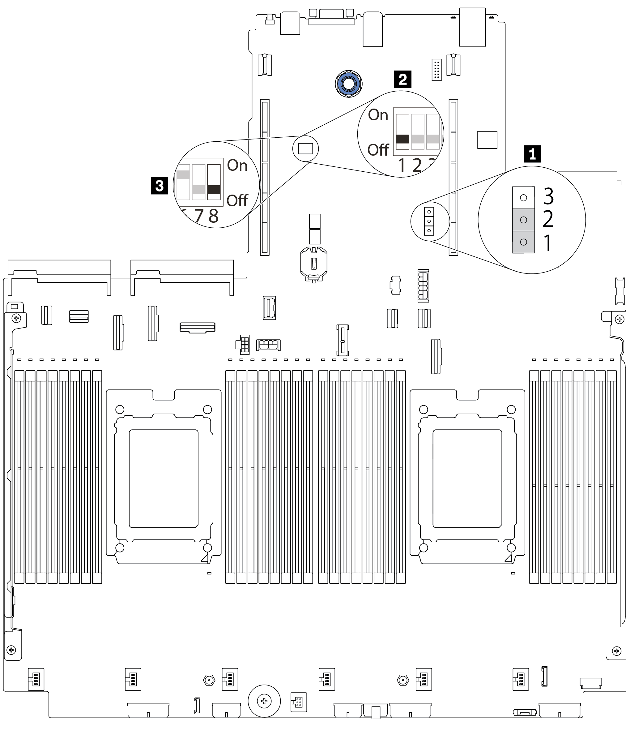 System board jumpers