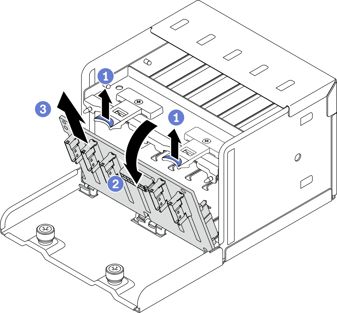 Removing the 2.5-inch drive backplane