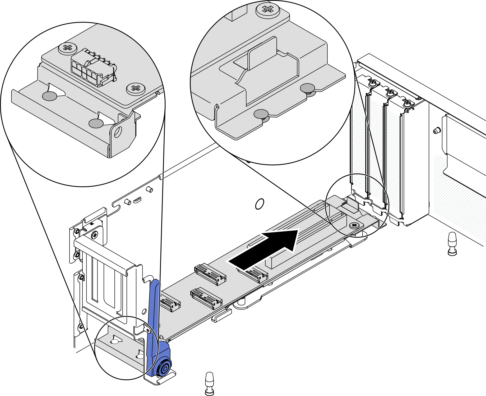 Installing the modulo della scheda di espansione I/O anteriore