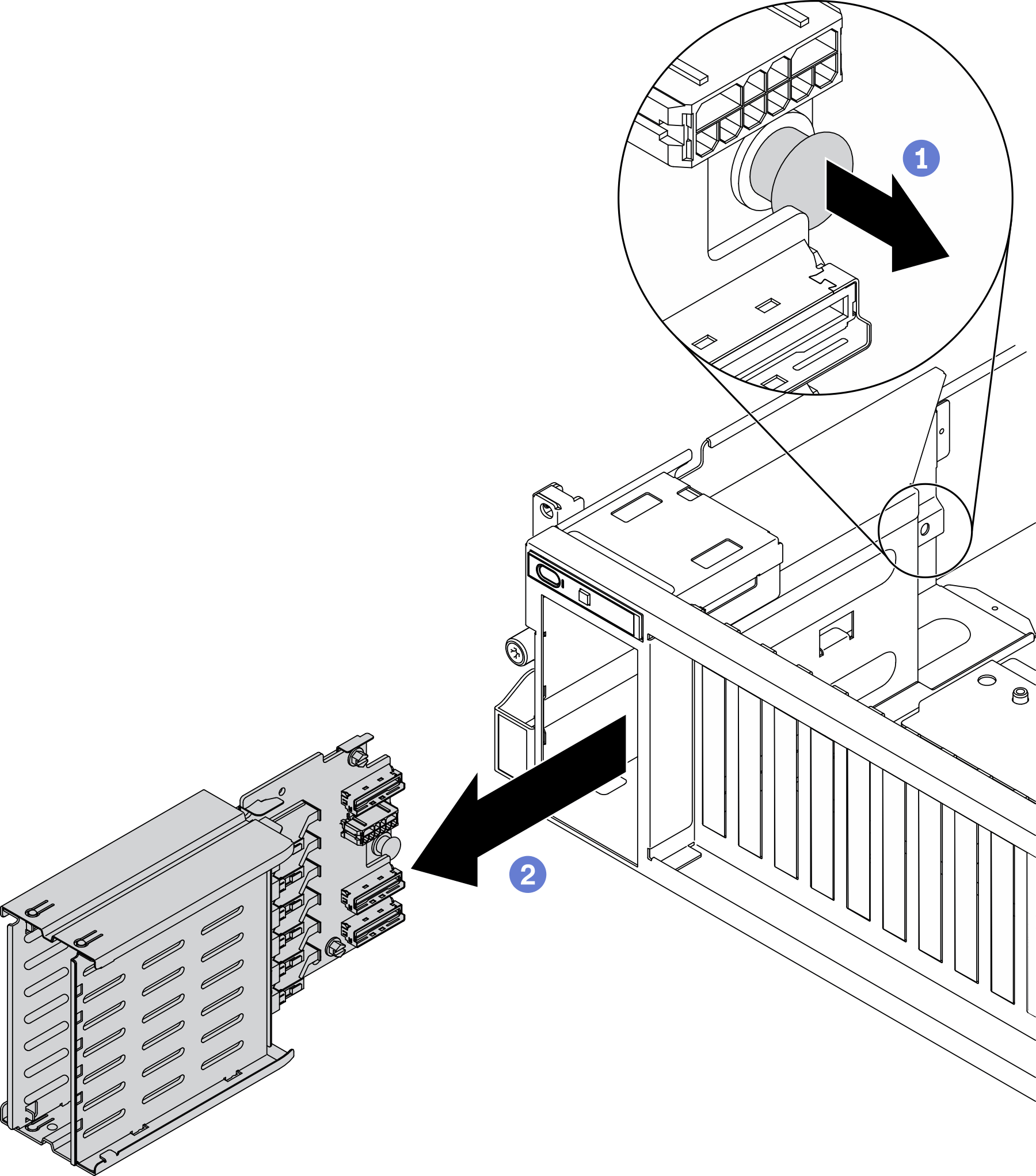 Removing the EDSFF drive cage assembly
