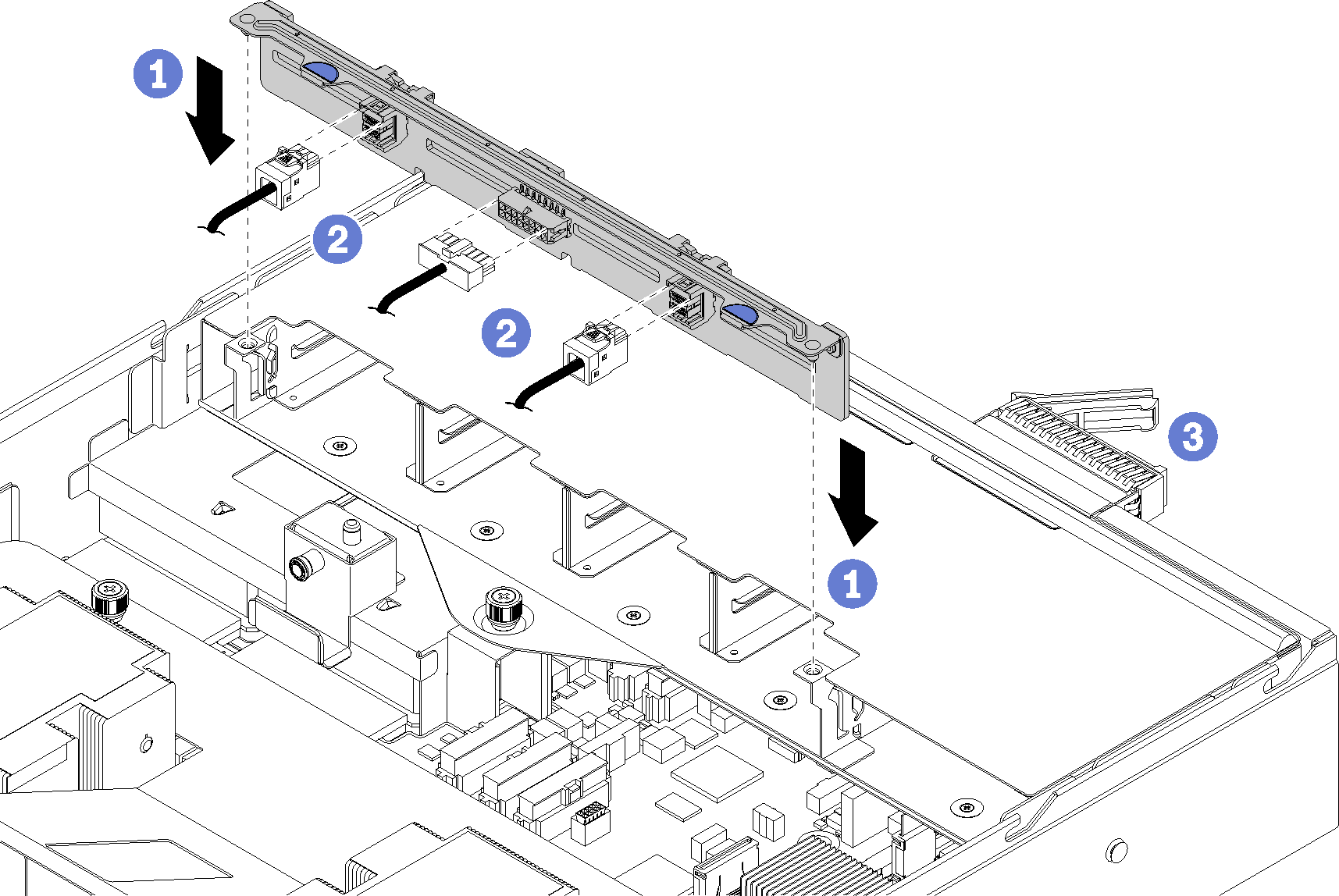 2.5-inch-drive backplane installation