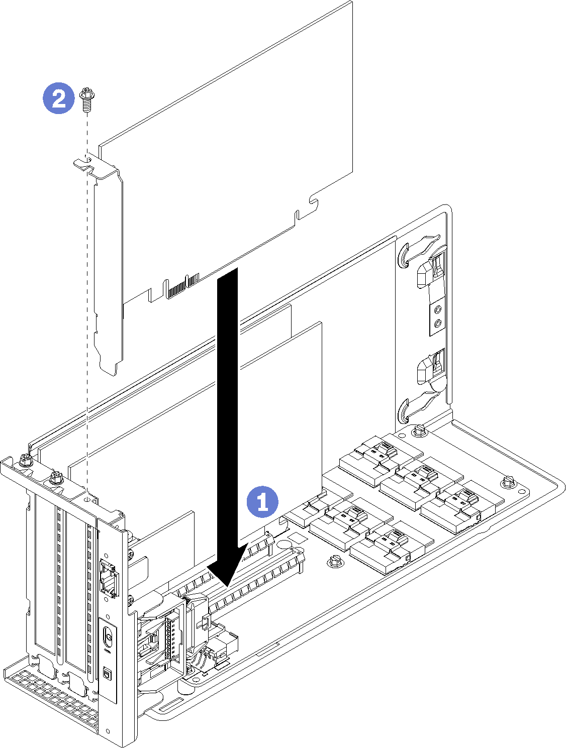 PCIe adapter installation