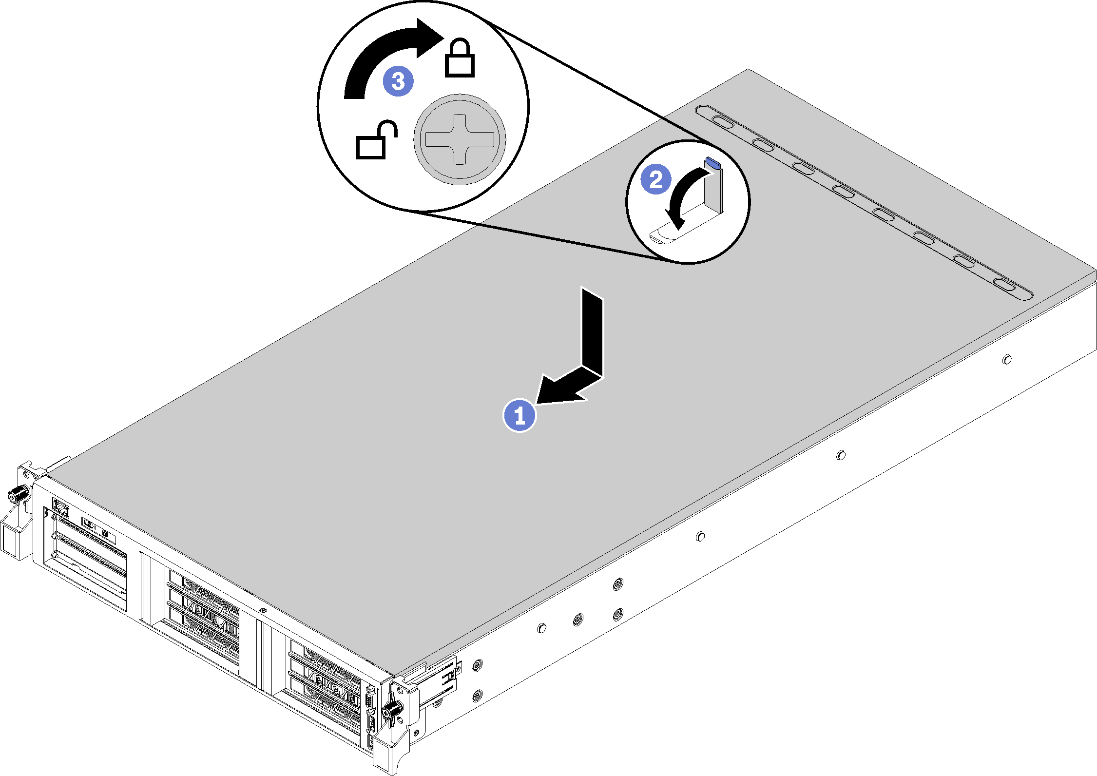 Top cover installation