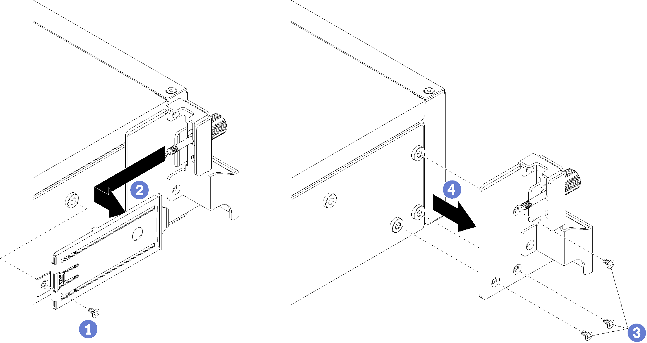 rack mounting bracket removal