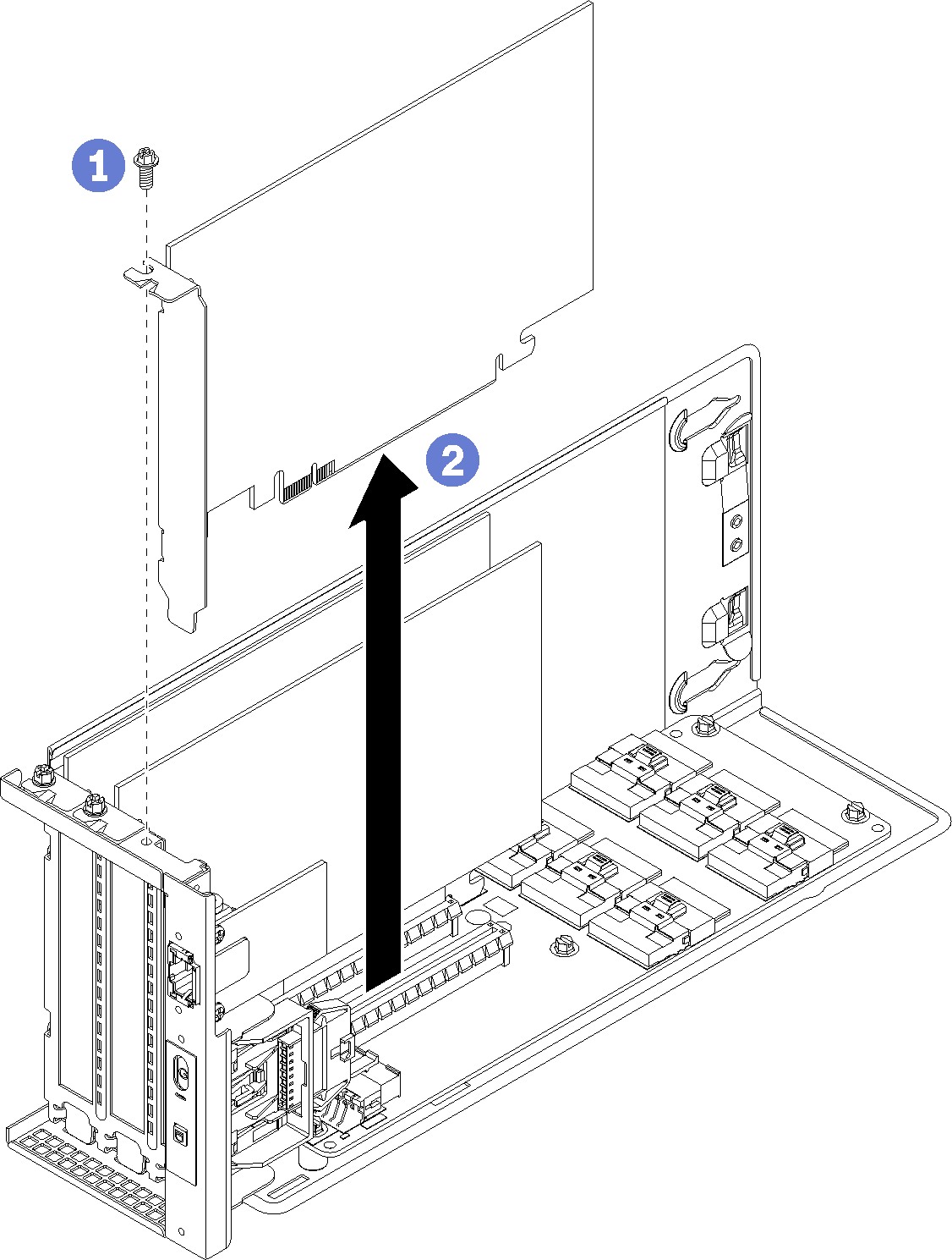 Removing a PCIe adapter from the I/O expansion cage