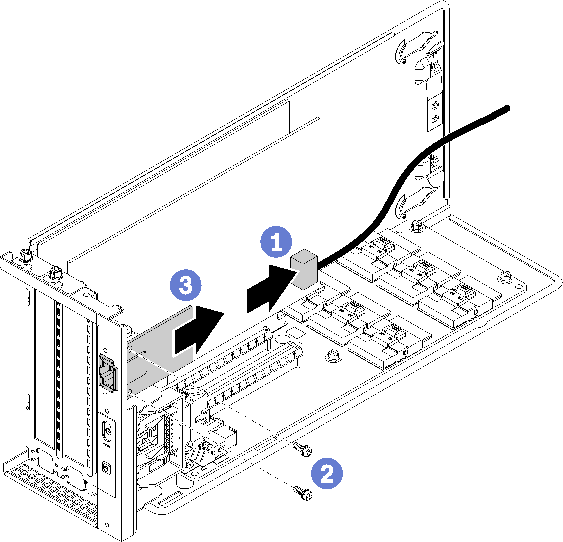 Graphic depicting the removal of the management port