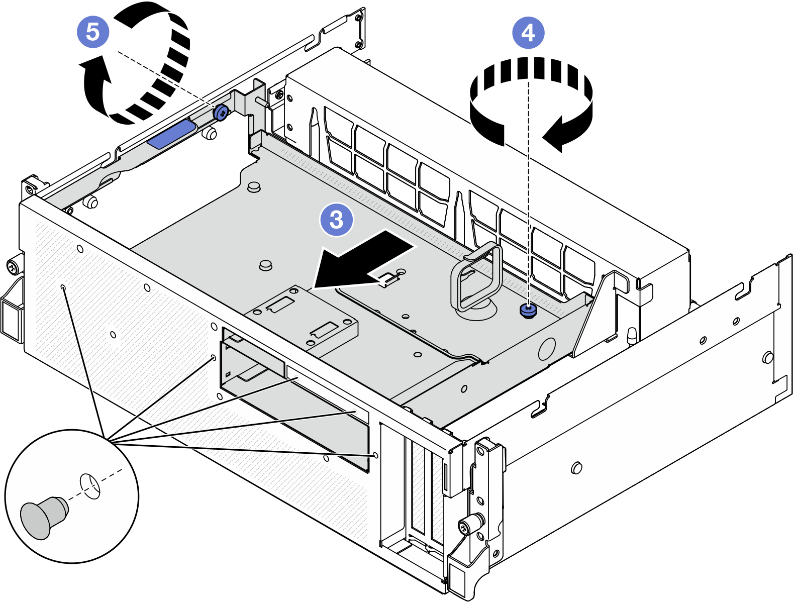 Front drive tray installation