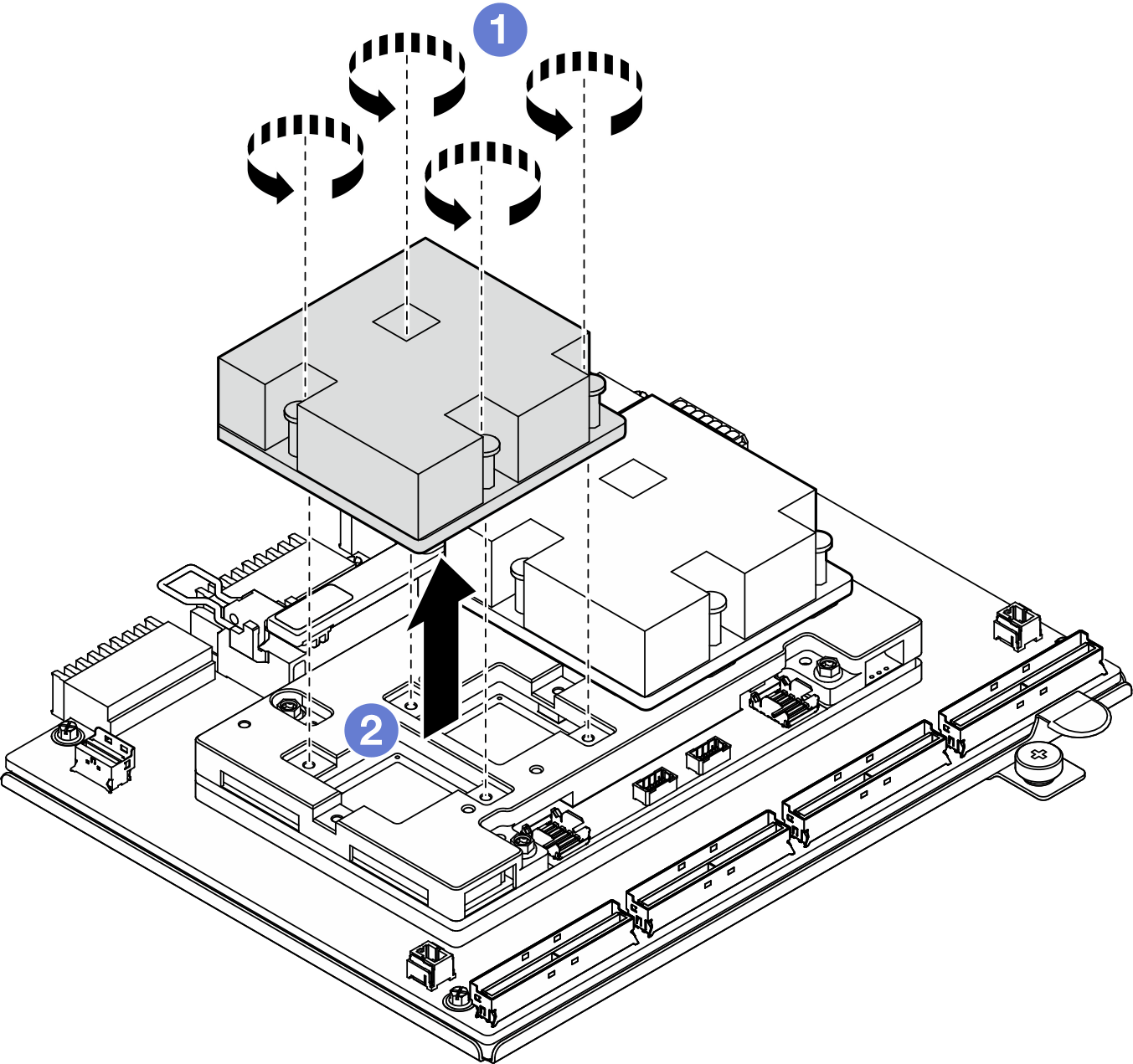 CX-7 Kühlkörper removal