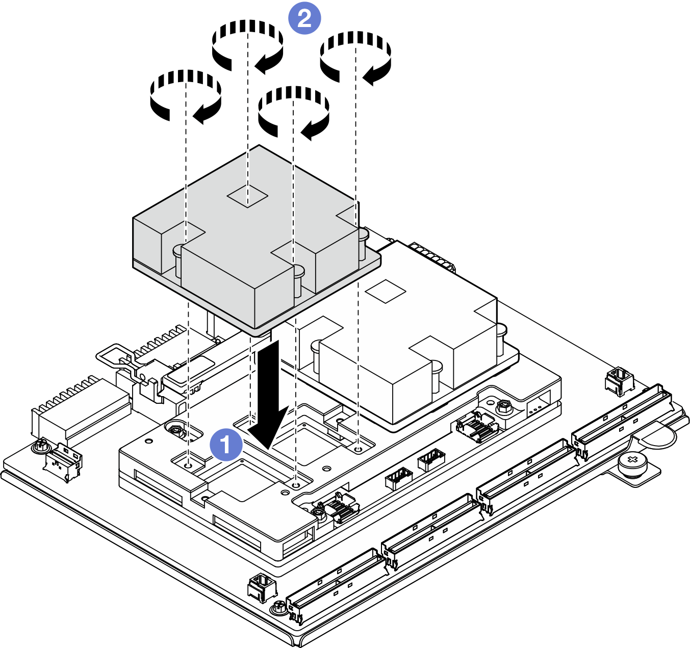 CX-7 Kühlkörper installation