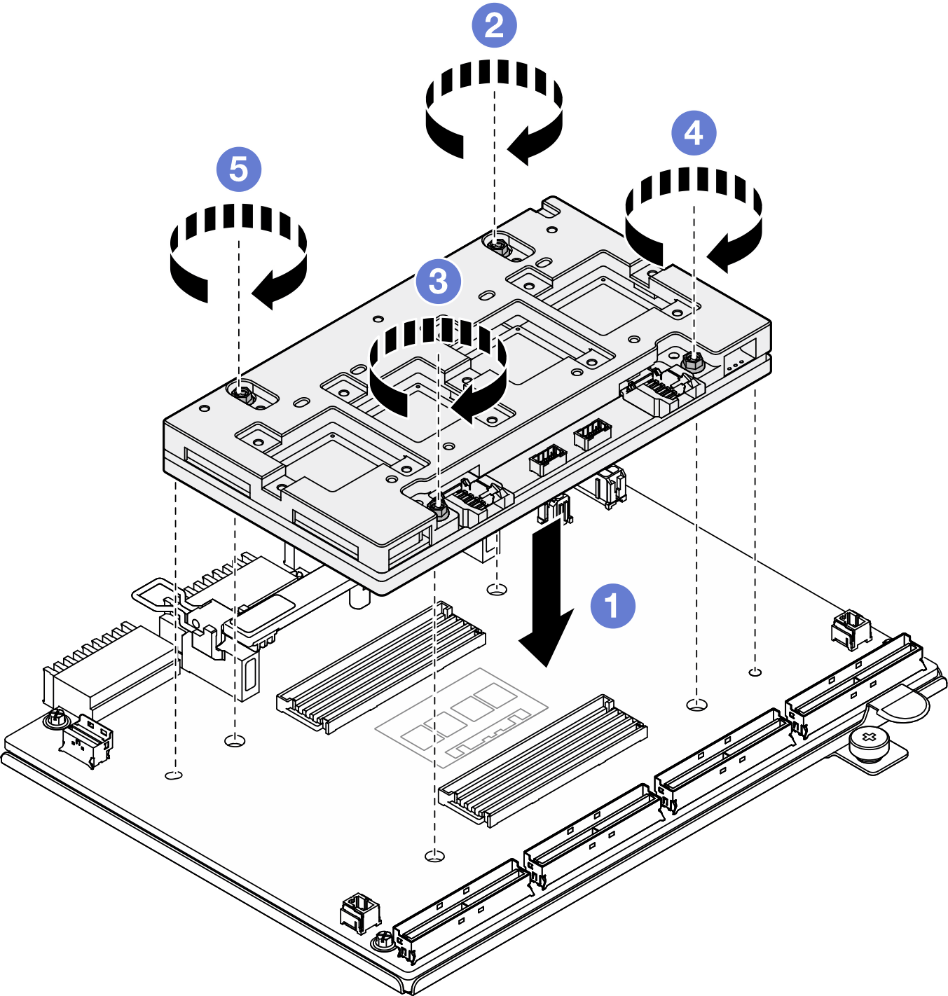 CX-7 Mezz-Platine installation