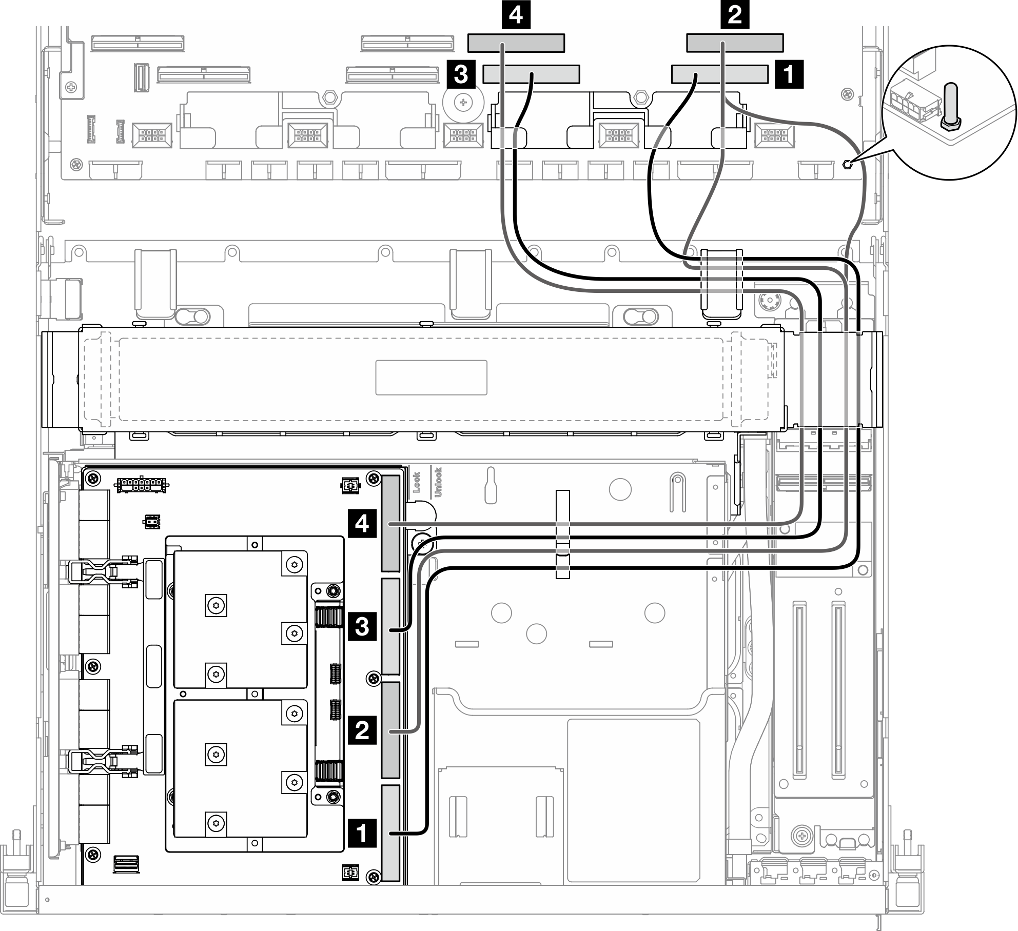 CX-7 Carrier-Board cable routing