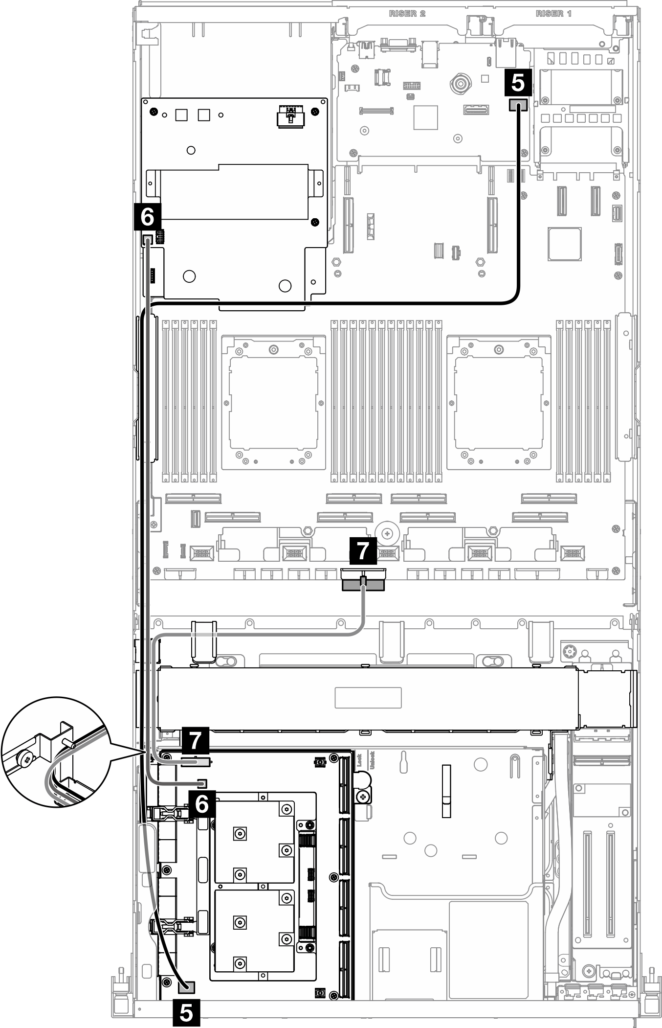 CX-7 Carrier-Board cable routing