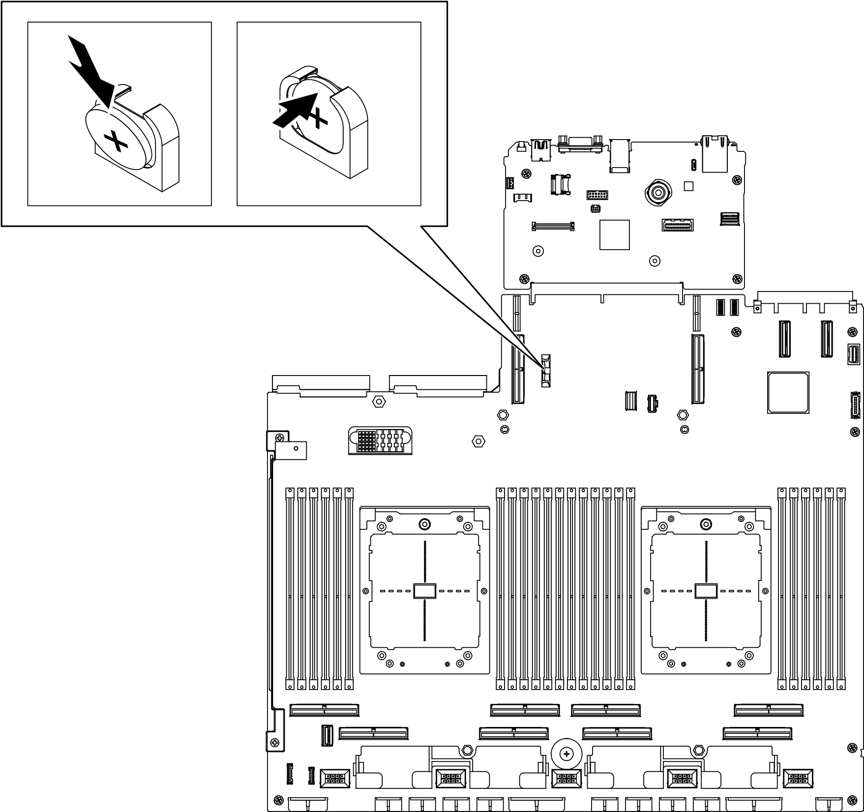 CMOS battery installation