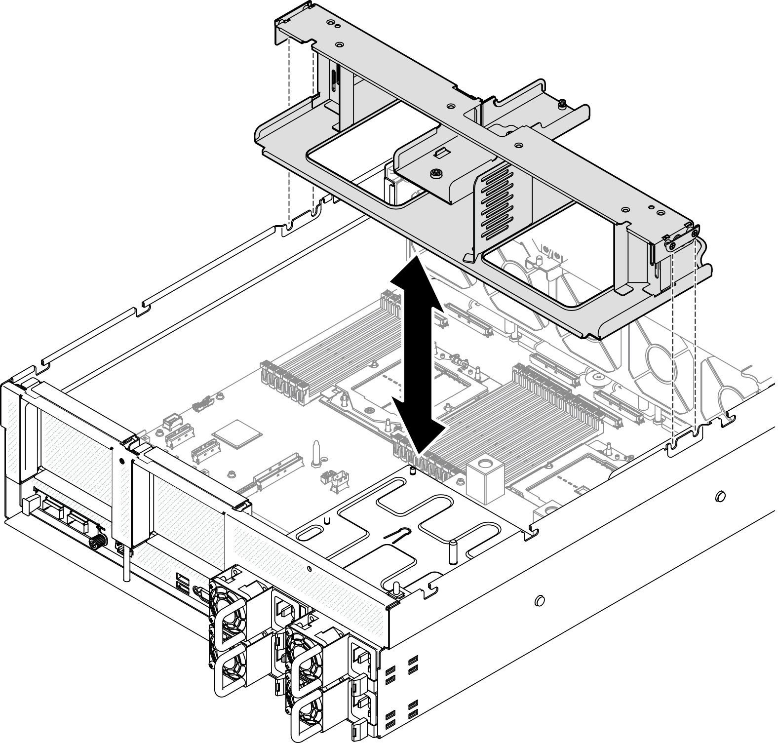 Air baffle installation