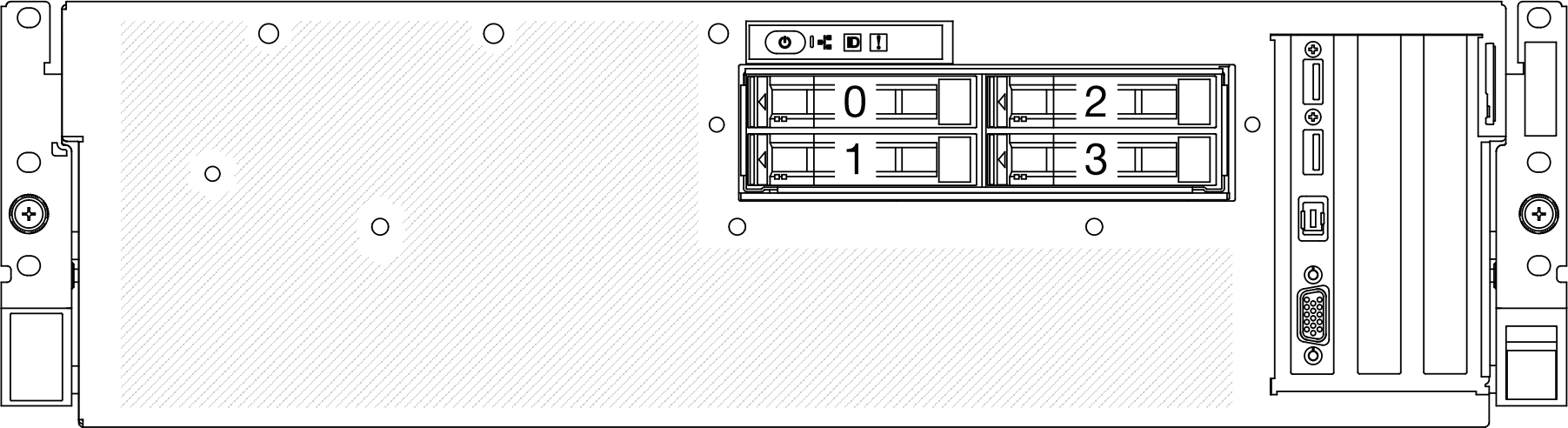 2.5-inch drive bay numbering in Modelo de GPU SXM5