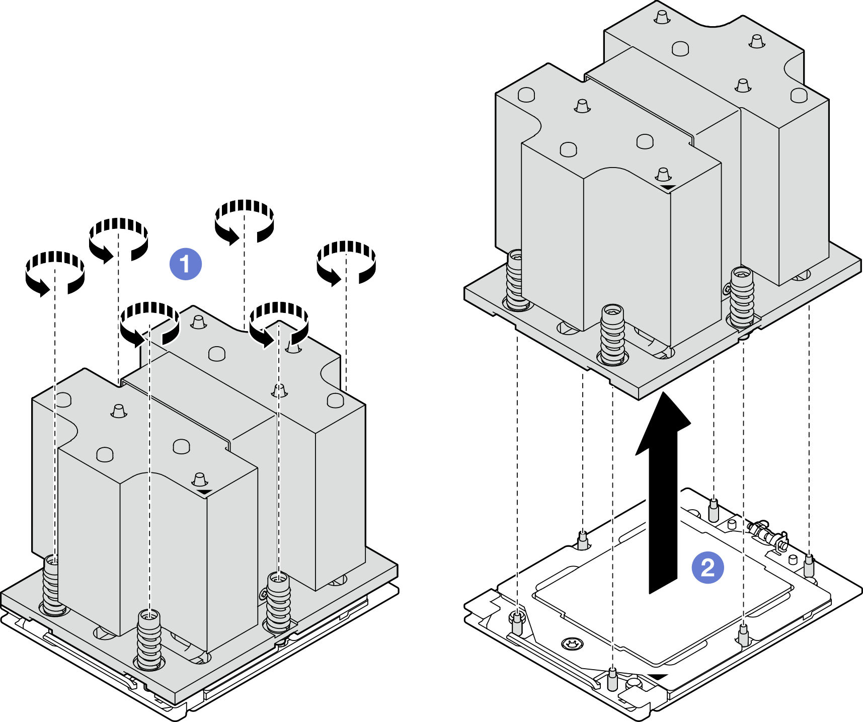 Heat sink removal