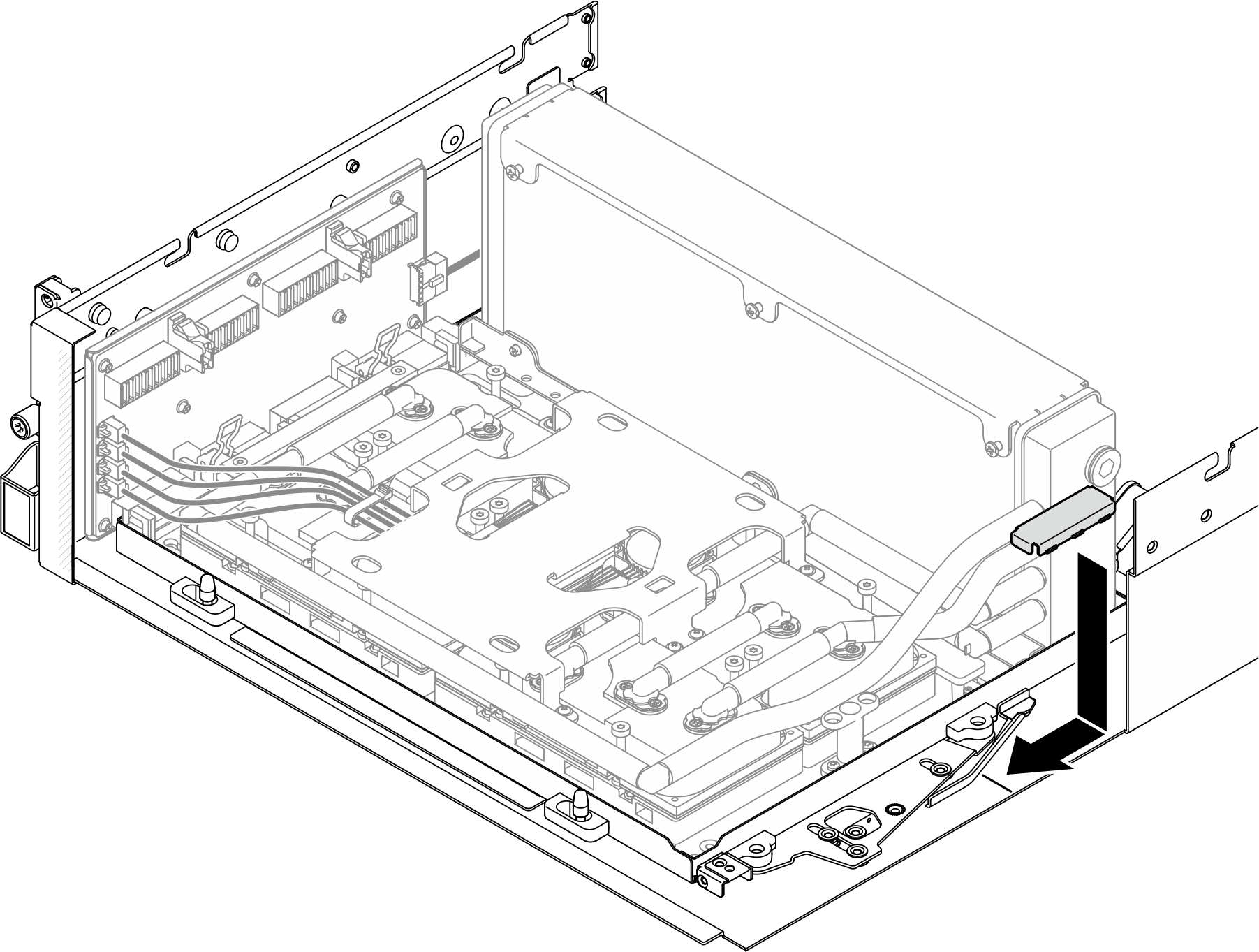 Ensemble carte GPU SXM5 retention bracket installation