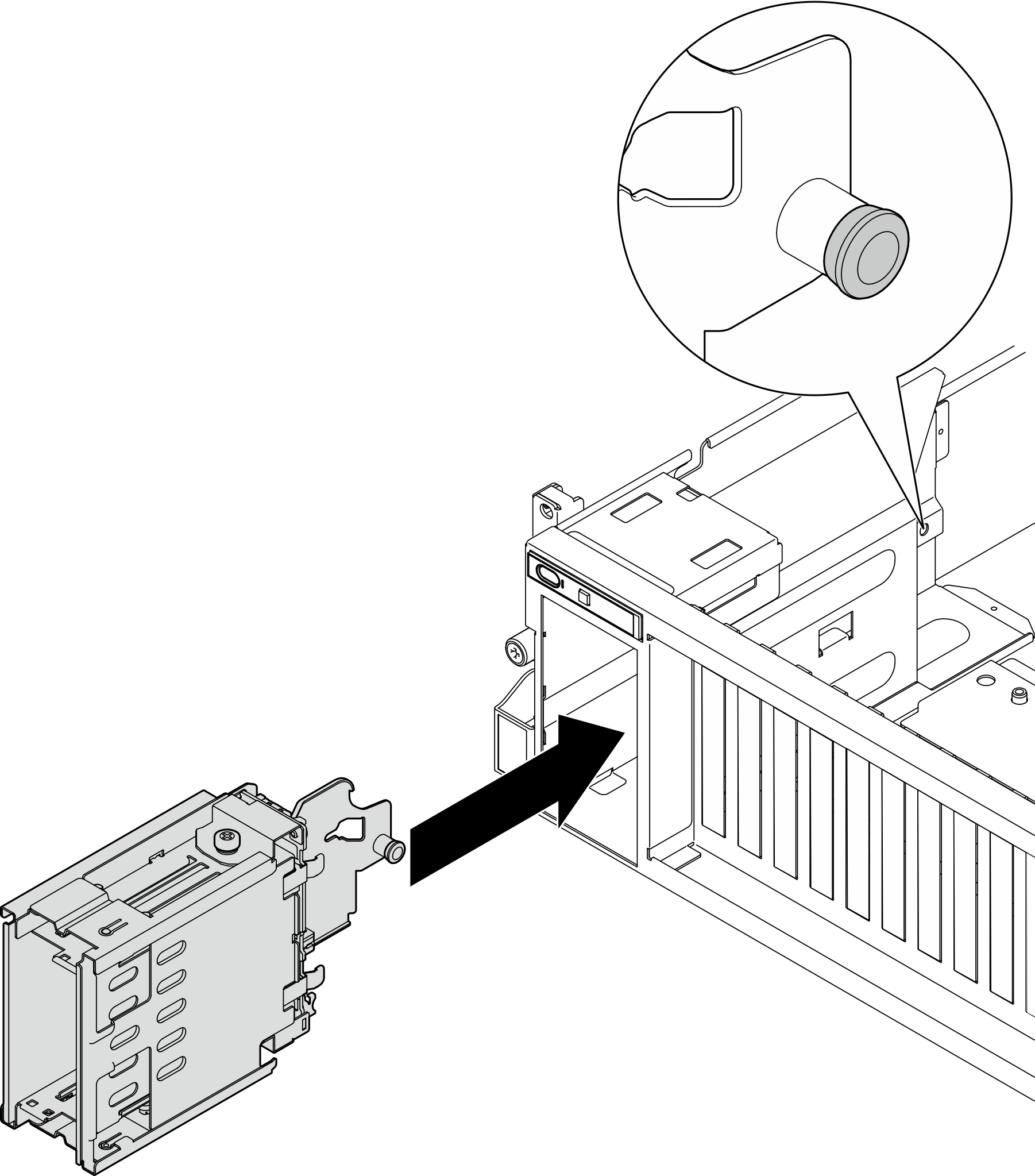 E3.S drive cage assembly installation