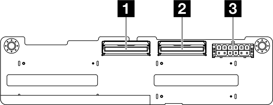 4x 2.5-inch NVMe backplane connectors