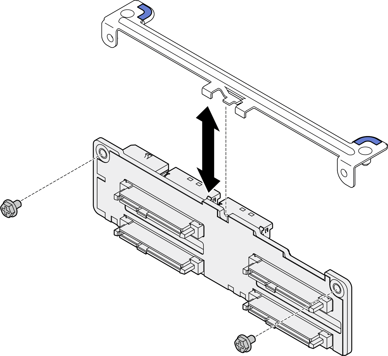 2.5-inch drive backplane bracket installation