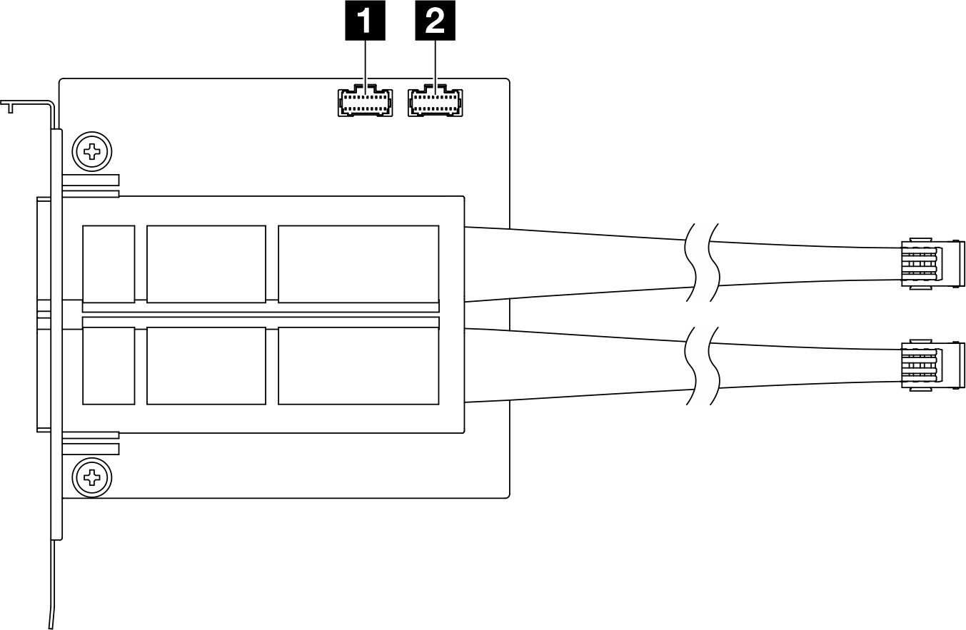 Placa de porta OSFP connectors