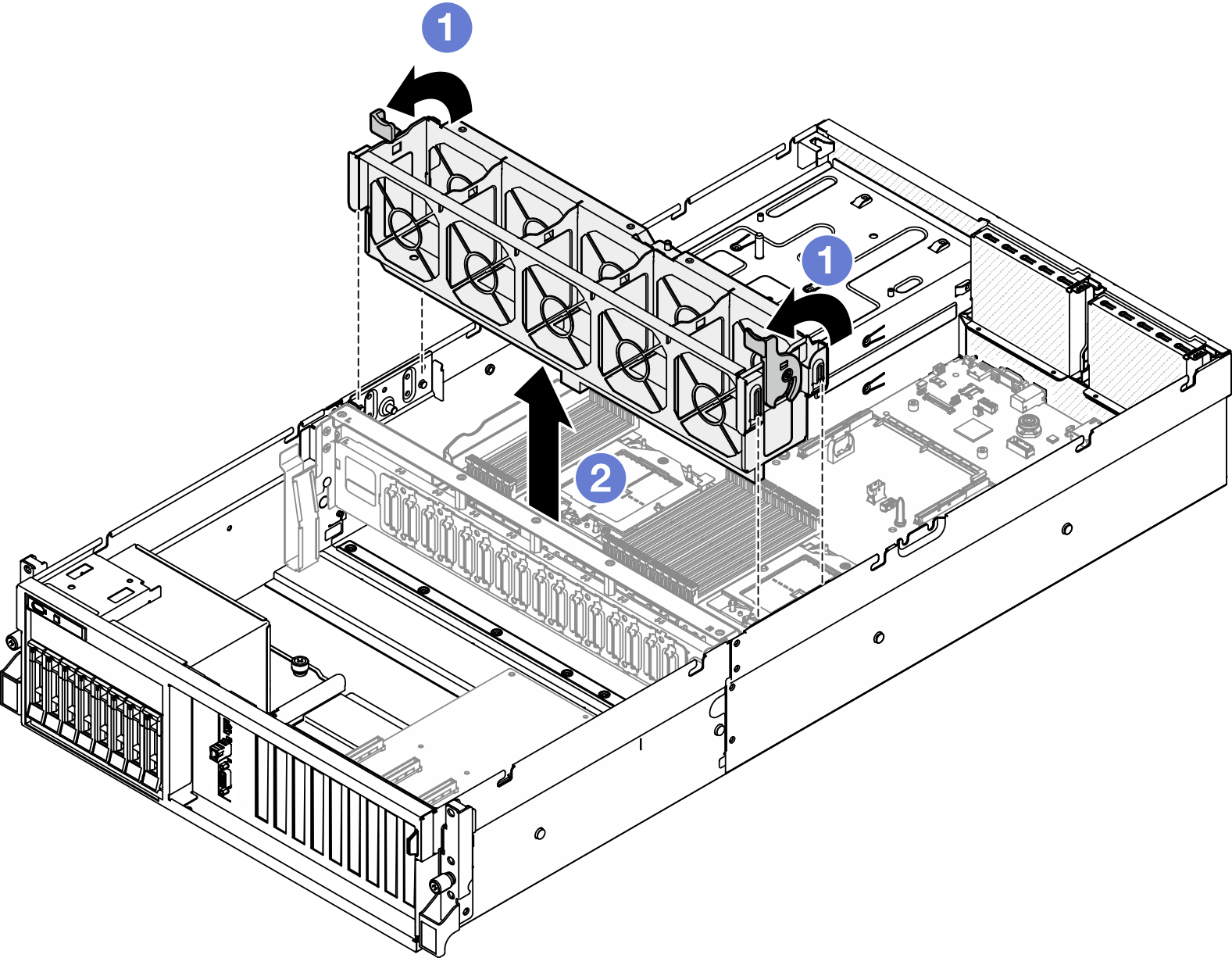 Fan cage removal