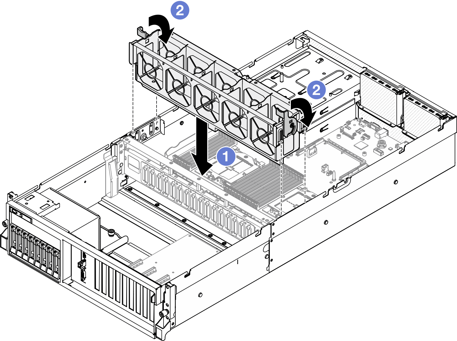 Fan cage installation