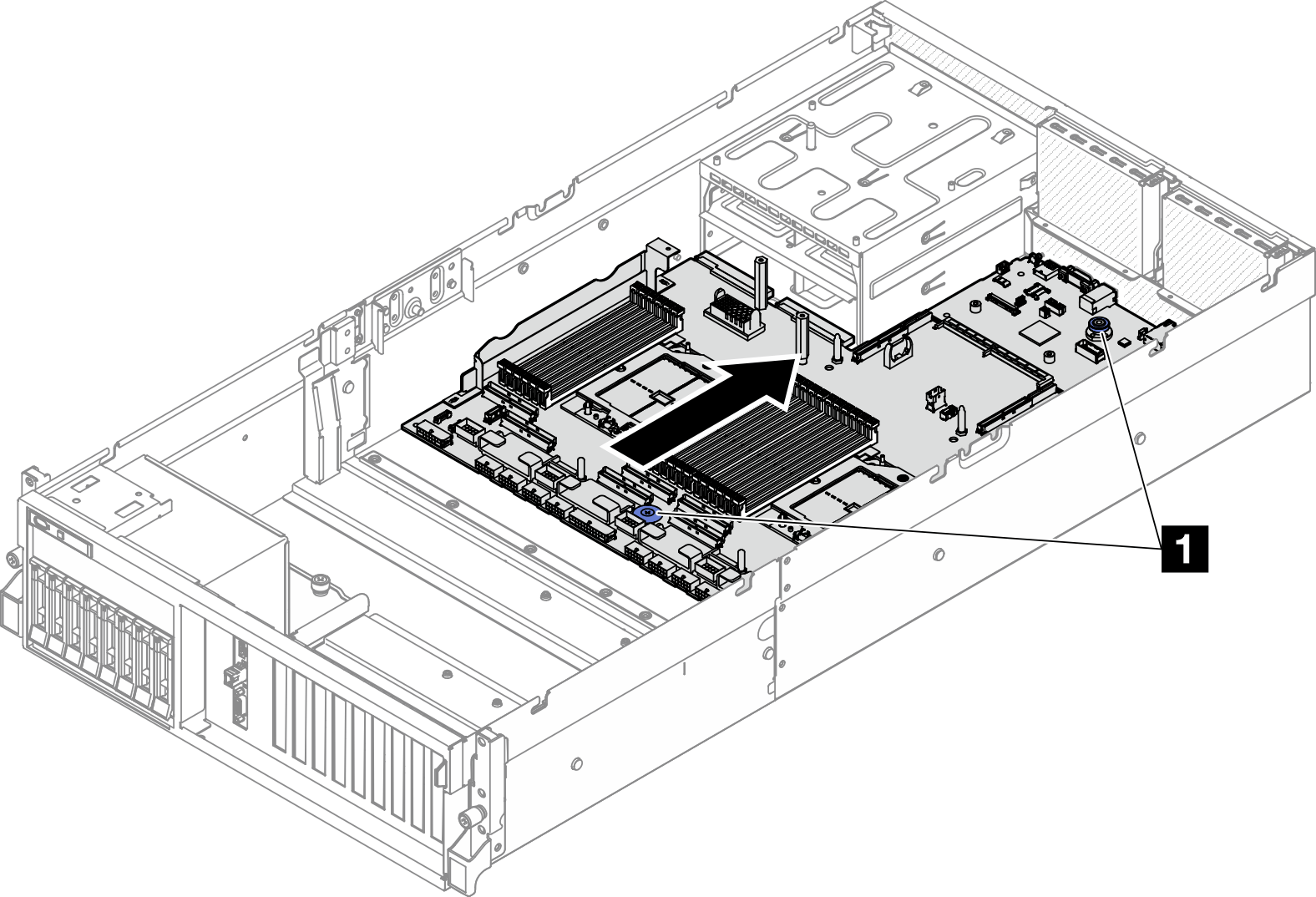 System board assembly installation