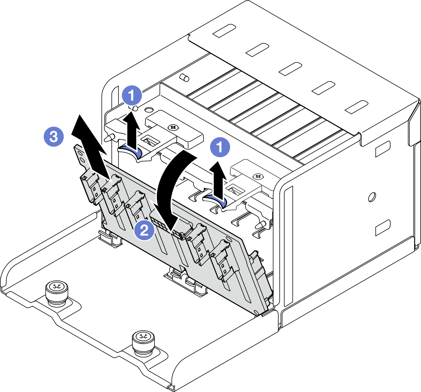 2.5-inch drive backplane removal