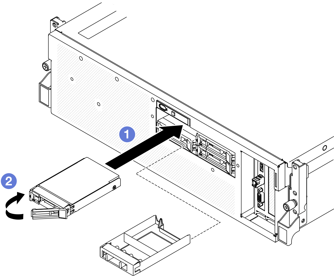 2.5-inch hot-swap drive installation