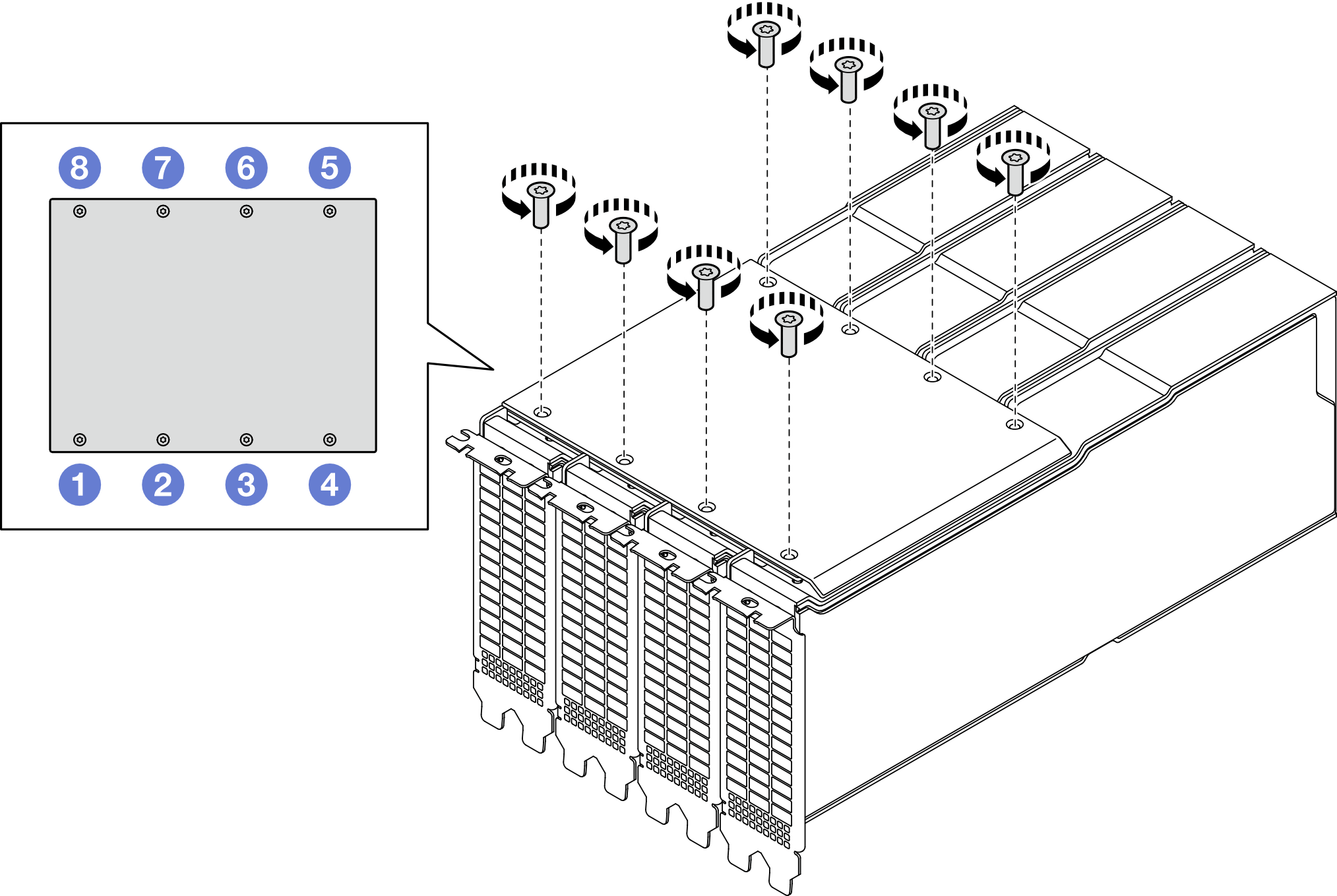 Screw loosening sequence