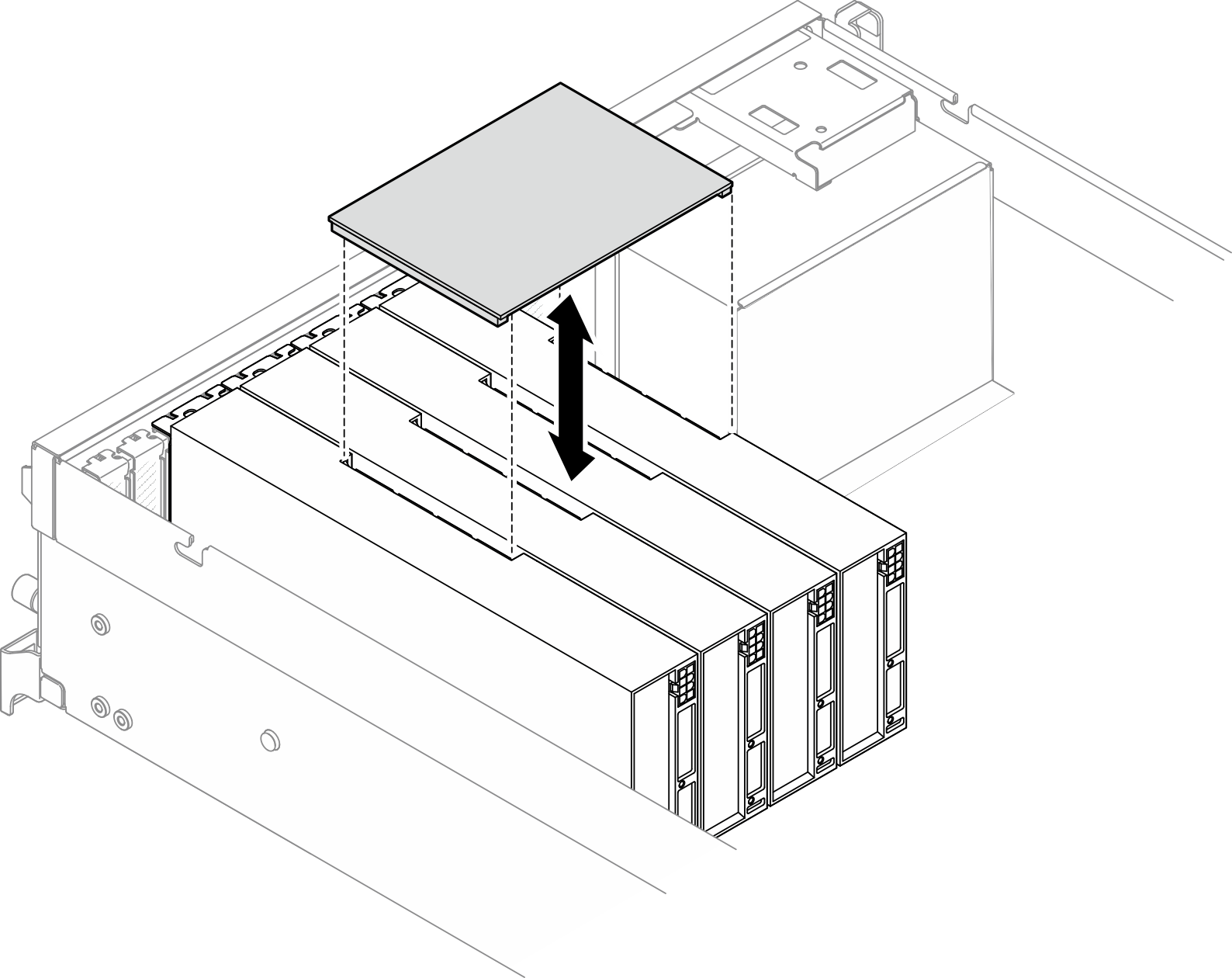 GPU adapter link bridge removal — 4-way link bridge