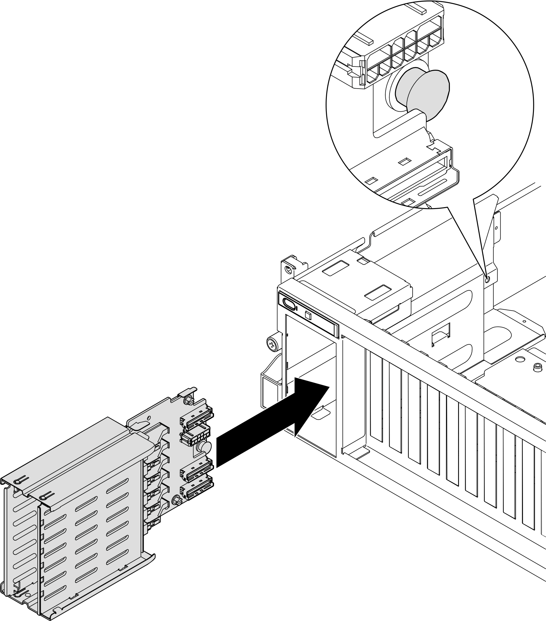 E1.S drive cage assembly installation