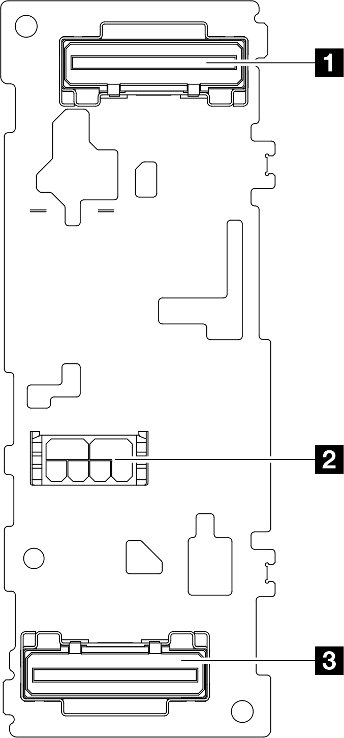 4x E3.S NVMe backplane connectors