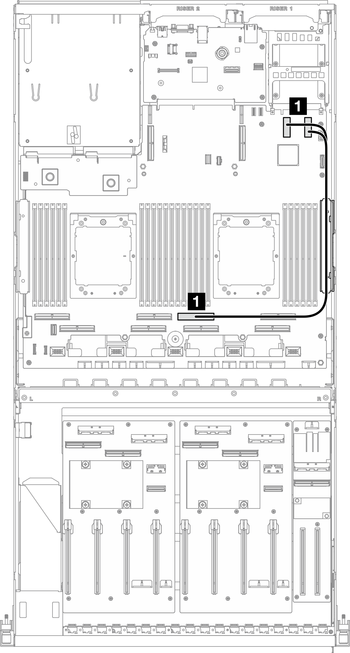 OCP module cable routing