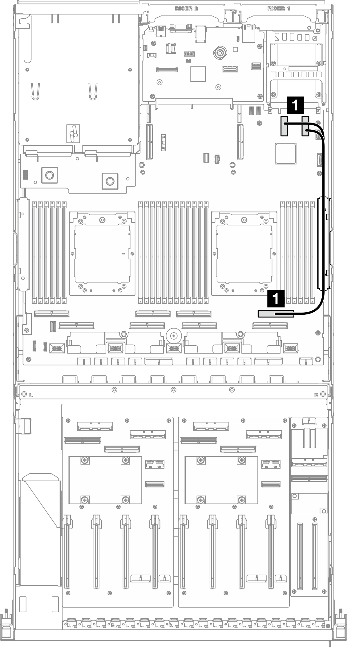 OCP module cable routing