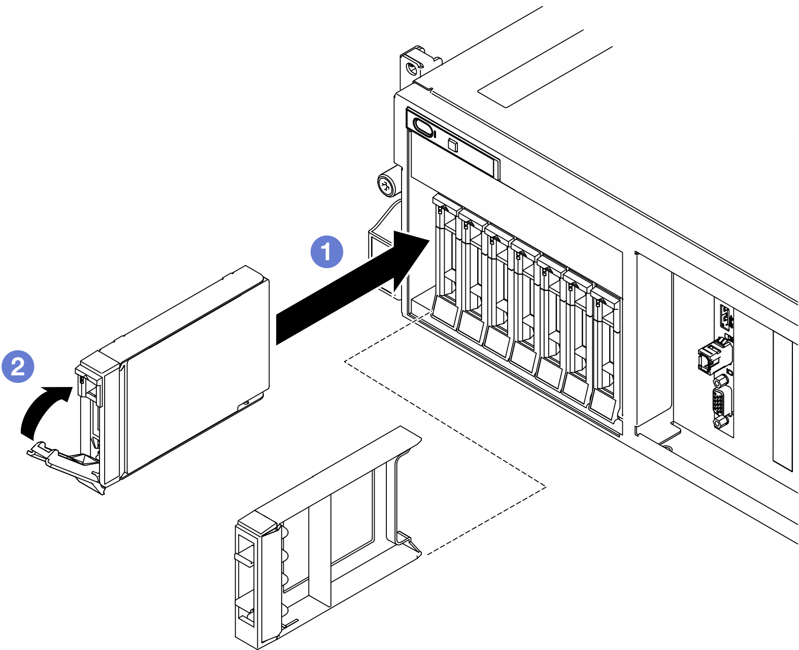 2.5-inch hot-swap drive installation