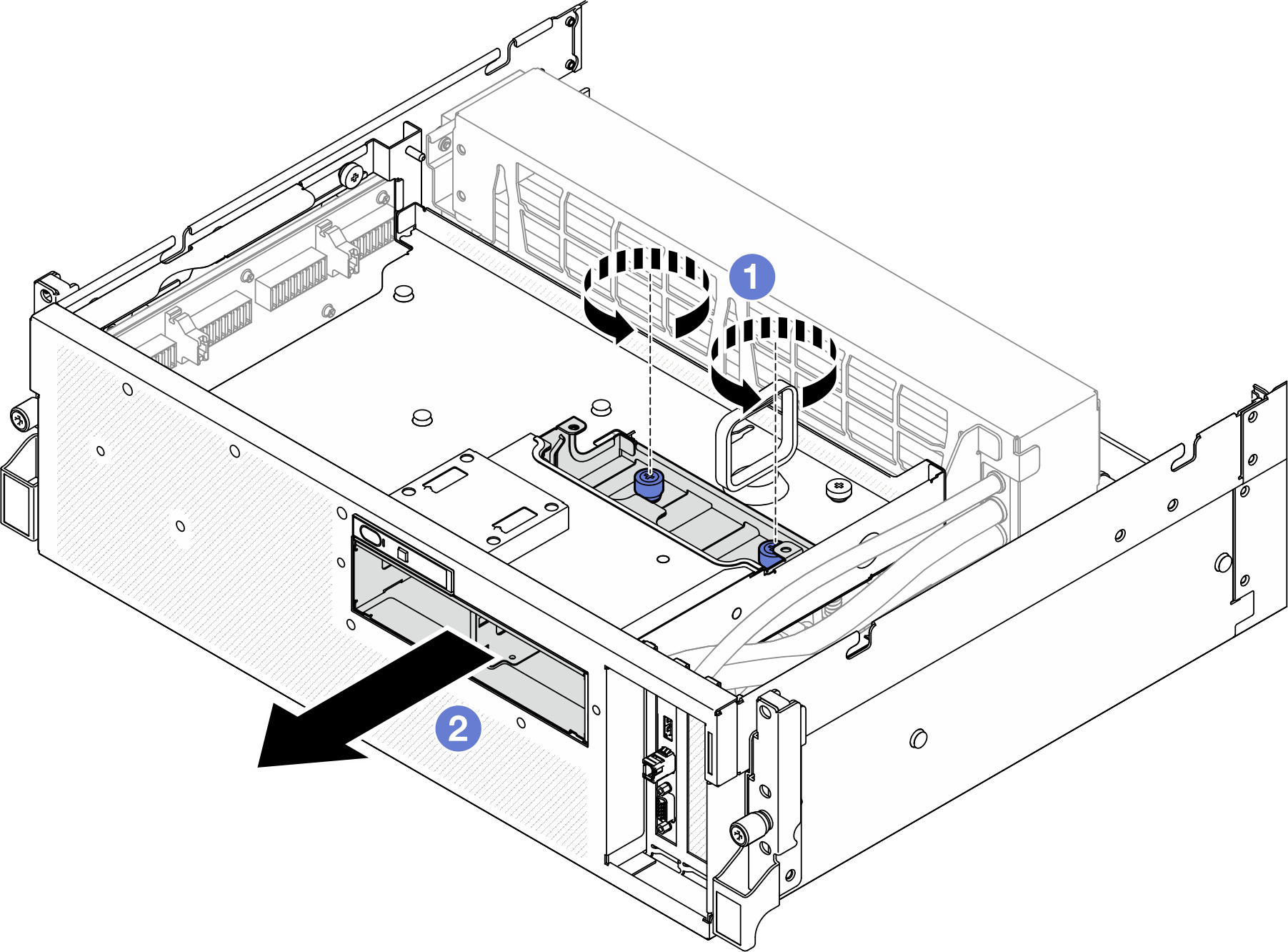 2.5-inch drive cage removal