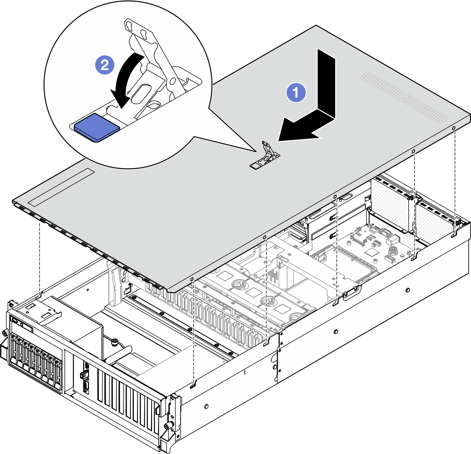 Top cover installation