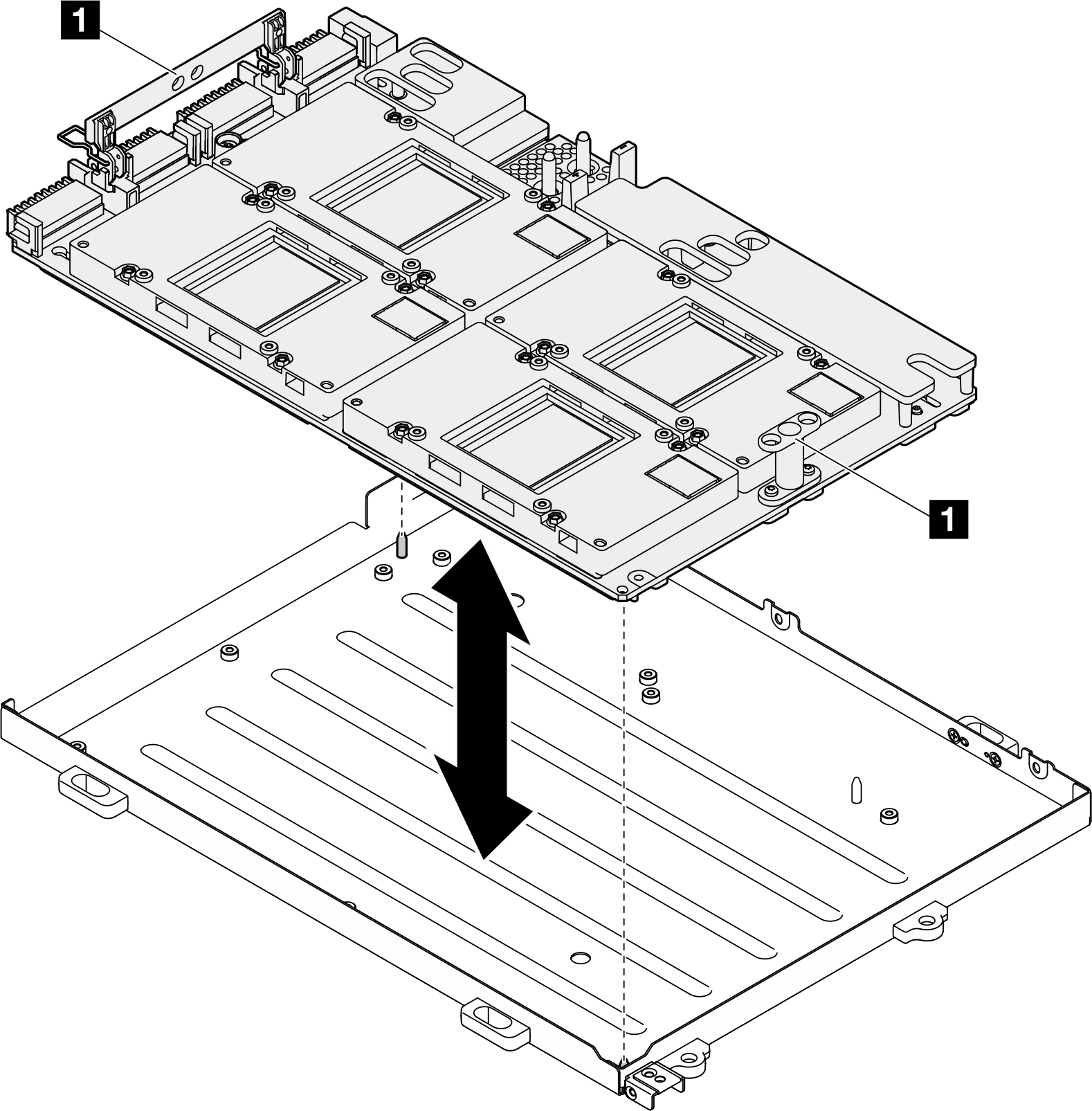 SXM5 GPU 板組件 removal