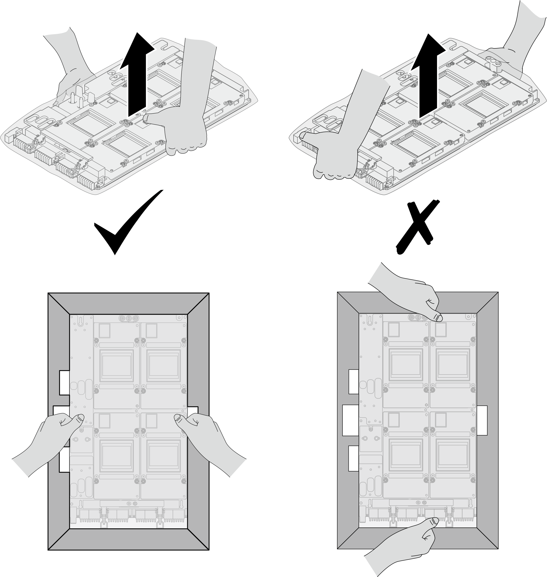 Removing SXM5 GPU 板組件 from the package box