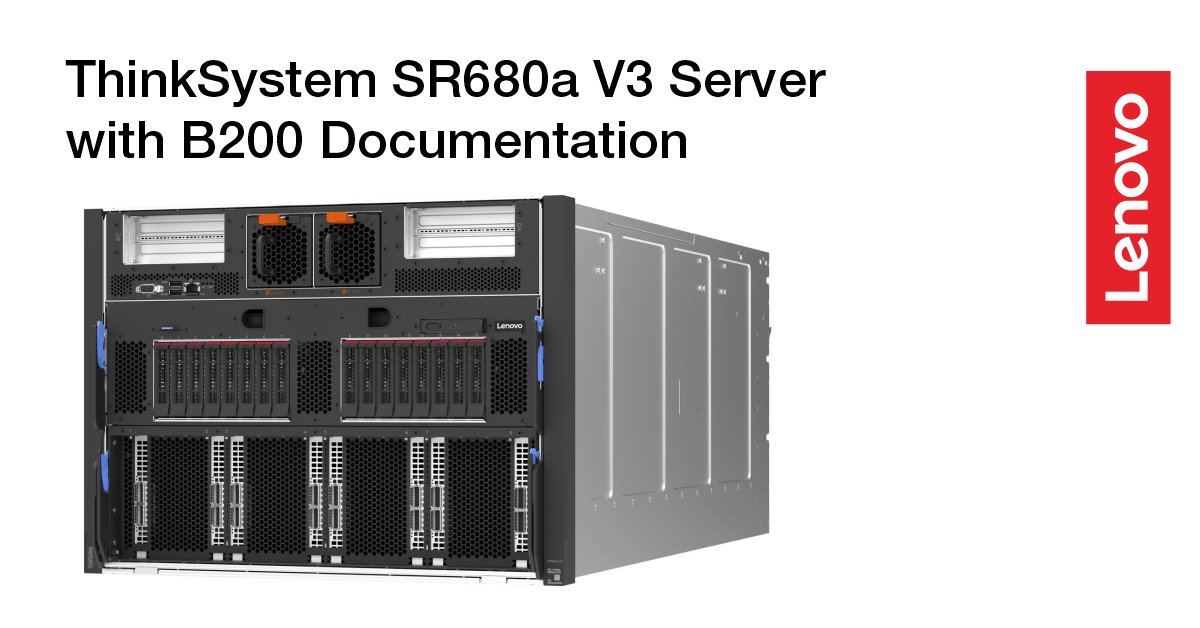 ThinkSystem SR680a V3 Server with B200 Product Image