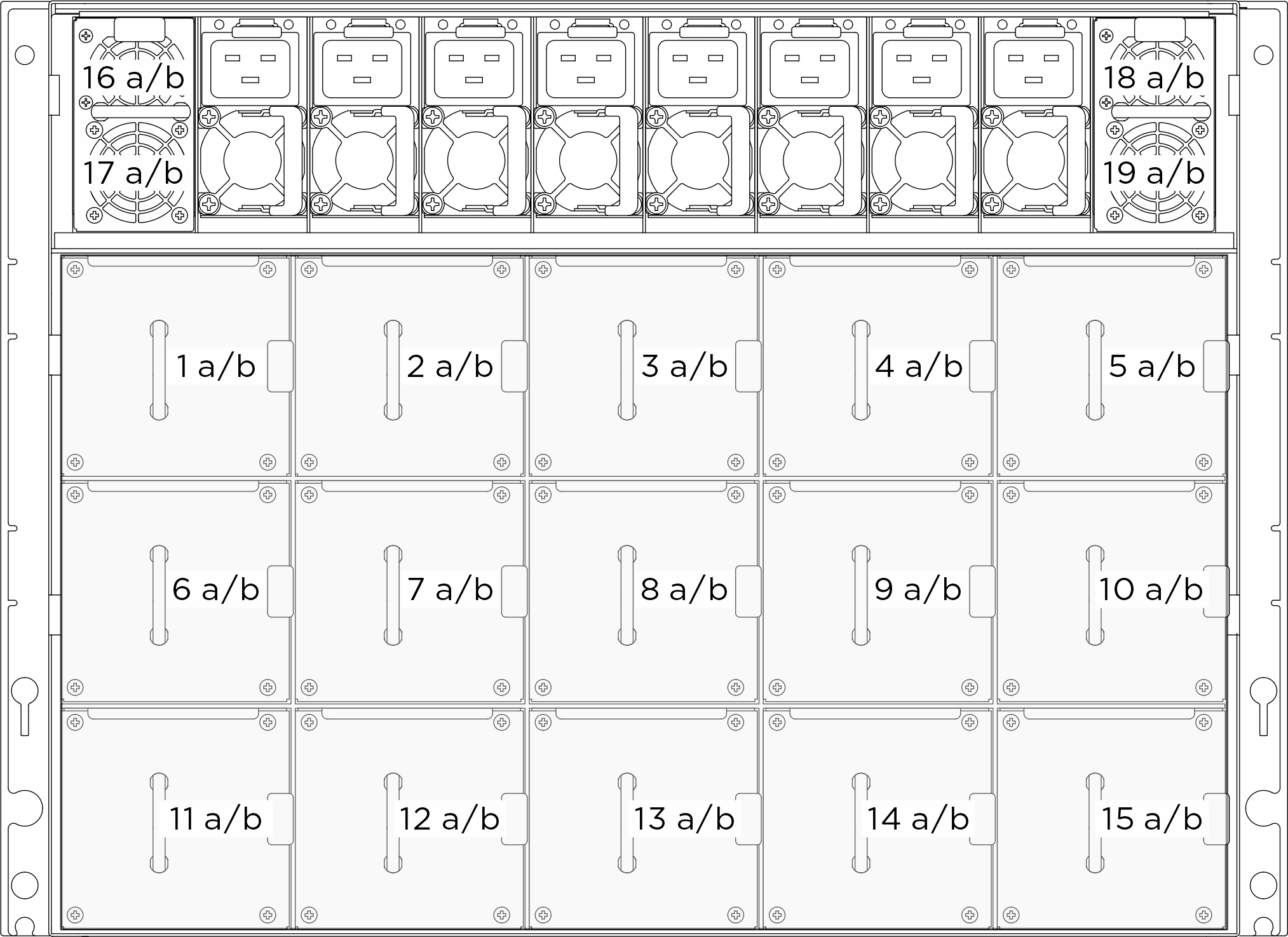 Rear fan numbering