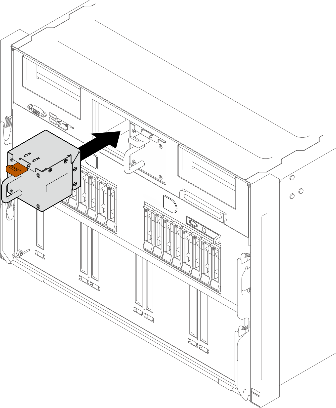 Front fan installation